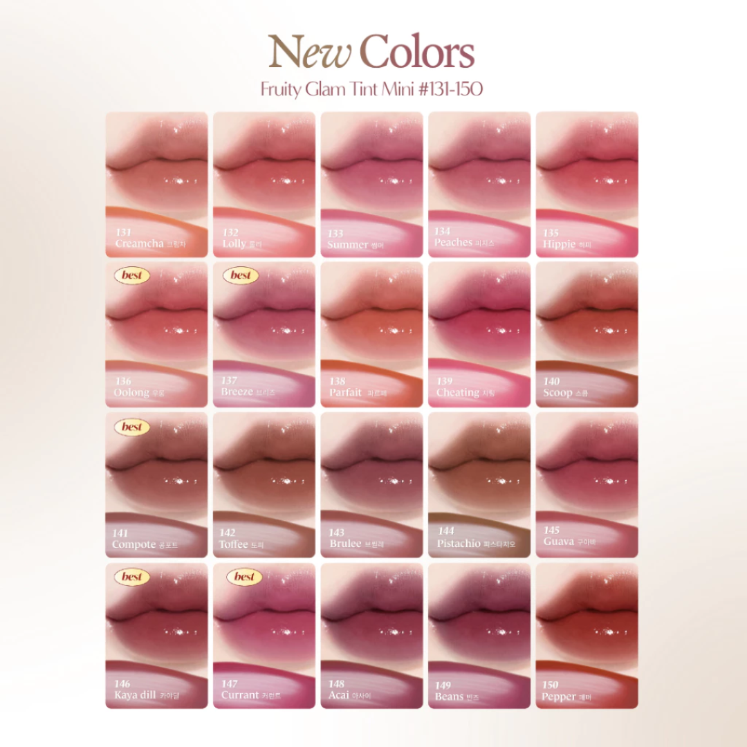 Laka : FRUITY GLAM TINT MINI ลิปทินต์ไซส์มินิ เนื้อฉ่ำวาว